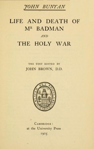 Cover of Life and Death of Mr. Badman — S...