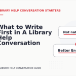 What to Write First in A Library Help Conversation