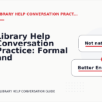 Library Help Conversation Practice: Formal and Friendly Versions